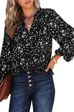 Load image into Gallery viewer, Yellow Split Neck Fall Printed Crinkled Blouse