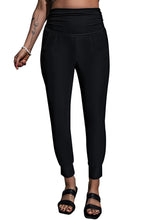 Load image into Gallery viewer, Black High Waist Pleated Pocket Leggings
