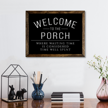 Load image into Gallery viewer, TIMBERLAND FRAME WELCOME TO THE PORCH BLACK
