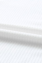 Load image into Gallery viewer, White Waffle Knit Drop Shoulder Loose Top