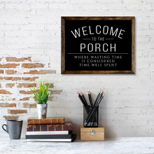 Load image into Gallery viewer, TIMBERLAND FRAME WELCOME TO THE PORCH BLACK