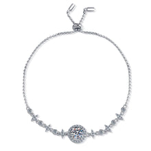 Load image into Gallery viewer, Moissanite Charm Wedding Bracelet in 925 Sterling Silver: B