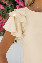 Load image into Gallery viewer, Black Plain Tiered Ruffled Short Sleeve T Shirt