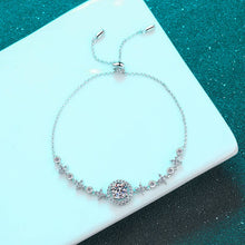 Load image into Gallery viewer, Moissanite Charm Wedding Bracelet in 925 Sterling Silver: B