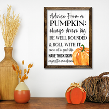 Load image into Gallery viewer, TIMBERLAND FRAME ADVICE FROM A PUMPKIN