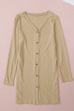 Load image into Gallery viewer, Solid Color Open-Front Buttons Cardigan