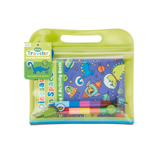 Load image into Gallery viewer, Mini Traveler Coloring & Activity Kit - Dinosaurs in Space