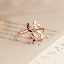 Load image into Gallery viewer, Olive Tree Branch Stackable Ring: Rose Gold