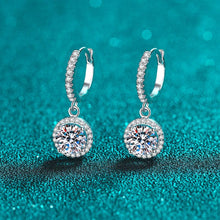 Load image into Gallery viewer, Moissanite Dangle Drop Earrings in 925 Sterling Silver