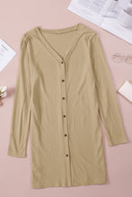 Load image into Gallery viewer, Solid Color Open-Front Buttons Cardigan
