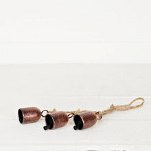 Load image into Gallery viewer, 570556- 13inL Swiss Cowbell Cluster-Bronze-3pcs 3"Lx1.5"D
