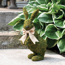 Load image into Gallery viewer, Mossy Bunny with Jute Bow Topiary
