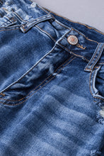 Load image into Gallery viewer, Blue Distressed Flare Jeans
