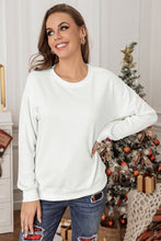 Load image into Gallery viewer, Beige Plain Crew Neck Pullover Sweatshirt
