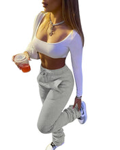 Load image into Gallery viewer, Streetwear  casual drawstring sweatpants
