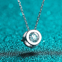 Load image into Gallery viewer, Four-Prong Moissanite Charm Necklace in 925 Sterling Silver
