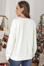 Load image into Gallery viewer, Beige Plain Crew Neck Pullover Sweatshirt

