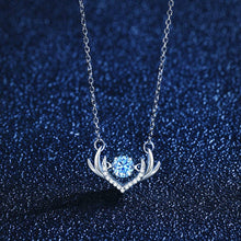 Load image into Gallery viewer, Deer Antler Dancing Stone Necklace in 925 Sterling Silver

