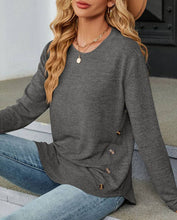 Load image into Gallery viewer, Crew neck soft loose fit brushed fleece longline top
