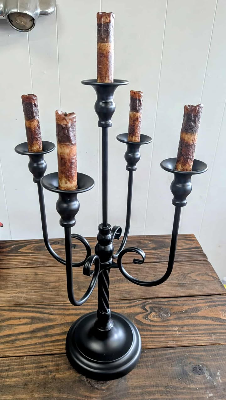 Black Candle Holder