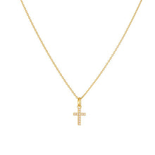 Load image into Gallery viewer, Dainty Cross Charm Pendant Necklace in 925 Sterling Silver
