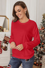 Load image into Gallery viewer, Beige Plain Crew Neck Pullover Sweatshirt
