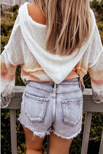 Load image into Gallery viewer, FASHION IRREGULAR FRINGE DENIM HOT PANTS_CWJS0142: LIGHTBLUE / (S) 1
