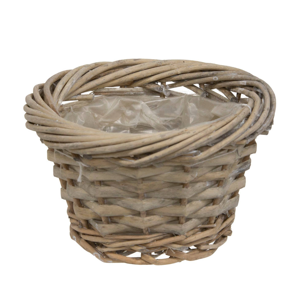 Split Willow Basket w/ Plastic Liner