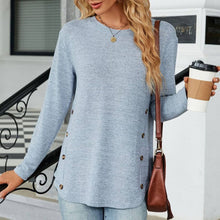 Load image into Gallery viewer, Crew neck soft loose fit brushed fleece longline top
