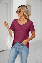 Load image into Gallery viewer, SUMMER PLEATED NEW CASUAL TOP_CWTTS0517: BLUE / (XXL) 1
