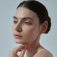 Load image into Gallery viewer, Small Minimalist Cross Hoop Earrings in 925 Sterling Silver
