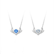 Load image into Gallery viewer, Deer Antler Dancing Stone Necklace in 925 Sterling Silver

