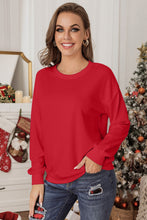 Load image into Gallery viewer, Beige Plain Crew Neck Pullover Sweatshirt
