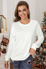 Load image into Gallery viewer, Beige Plain Crew Neck Pullover Sweatshirt
