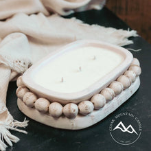 Load image into Gallery viewer, SPRING &amp; SUMMER: Pottery Dough Bowl Soy Candle - With Beads
