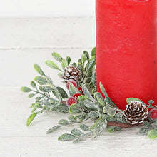 Load image into Gallery viewer, 31750-3.5-inch(9)ring with Sparkled boxwood leaves
