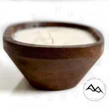 Load image into Gallery viewer, SPRING &amp; SUMMER: 3 Wick Natural Wood Dough Bowl Soy Candle
