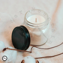 Load image into Gallery viewer, Black &amp; White Modern Farmhouse Mason Jar Soy Candle
