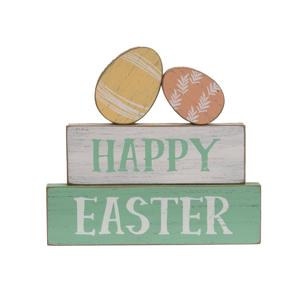 4/Set, Happy Easter Blocks w/Easter Eggs