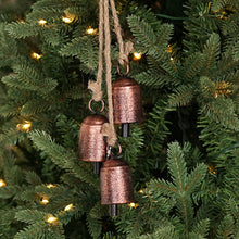 Load image into Gallery viewer, 570556- 13inL Swiss Cowbell Cluster-Bronze-3pcs 3"Lx1.5"D
