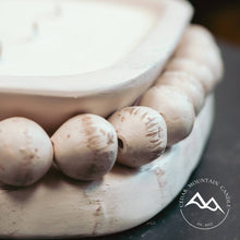 Load image into Gallery viewer, SPRING &amp; SUMMER: Pottery Dough Bowl Soy Candle - With Beads
