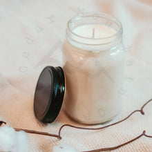 Load image into Gallery viewer, Black &amp; White Modern Farmhouse Mason Jar Soy Candle
