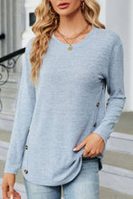 Load image into Gallery viewer, Crew neck soft loose fit brushed fleece longline top
