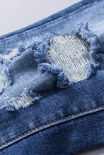 Load image into Gallery viewer, Blue Distressed Flare Jeans
