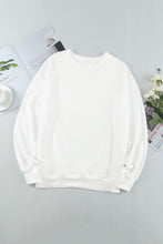 Load image into Gallery viewer, Beige Plain Crew Neck Pullover Sweatshirt
