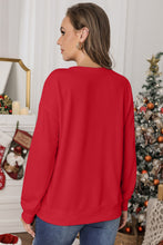Load image into Gallery viewer, Beige Plain Crew Neck Pullover Sweatshirt
