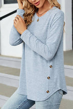 Load image into Gallery viewer, Crew neck soft loose fit brushed fleece longline top
