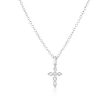 Load image into Gallery viewer, Dainty Cross Charm Pendant Necklace in 925 Sterling Silver
