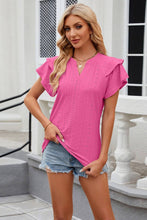 Load image into Gallery viewer, V NECK SOLID COLOR DOUBLE SLEEVED CASUAL T SHIRT_CWTSTS0287: MAUVE / (M) 1
