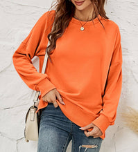 Load image into Gallery viewer, Crewneck Hem Split Pullover Sweatshirt
